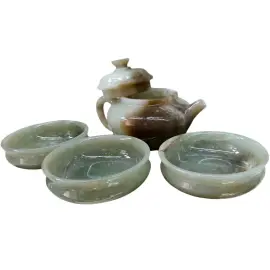 Чайный набор из нефрита "Чайная традиция" на 3 персоны, 4 предмета